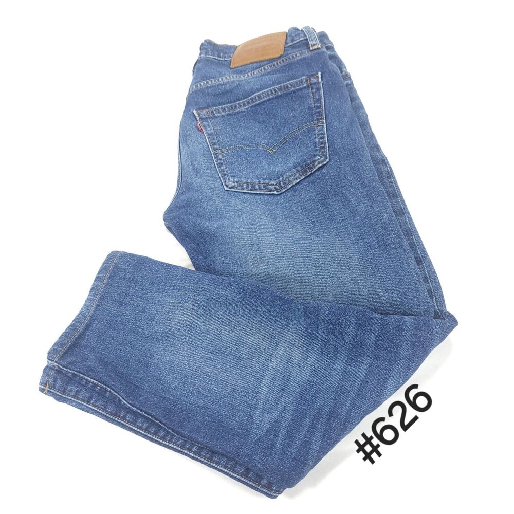 Vintage Rare Big E Levi 512 Premium Medium Wash Denim Jeans Mens Size 30x32 Blue
